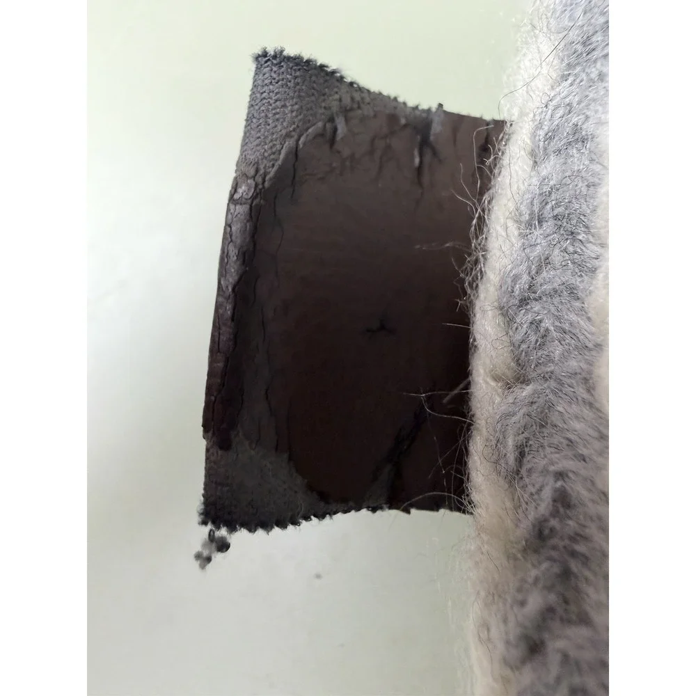UGG Home Ribbed Knit Pillow Cover Neutral Gray Wool Blend‎ Decorative
